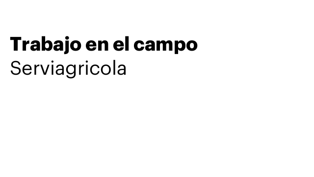 Trabajo en el campo