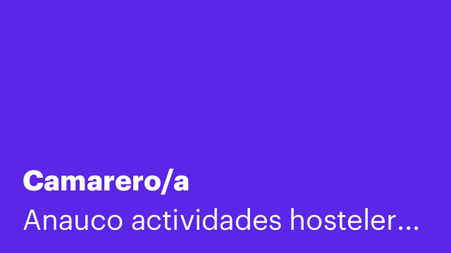 Camarero/a
