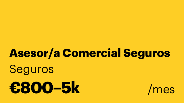 Asesor/a Comercial Seguros