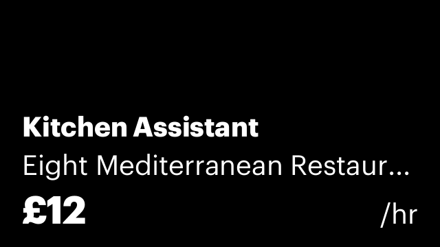 Kitchen Assistant