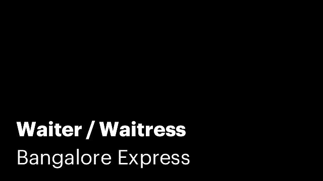 Waiter / Waitress