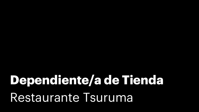 Dependiente/a de Tienda