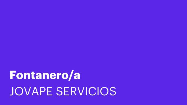 Fontanero/a