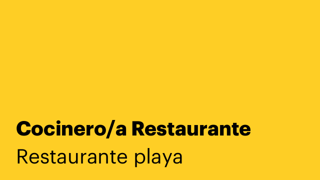 Cocinero/a Restaurante