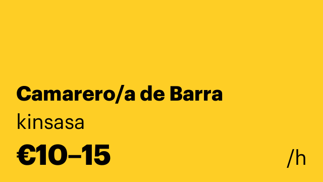 Camarero/a de Barra