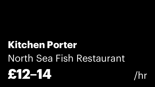 Kitchen Porter