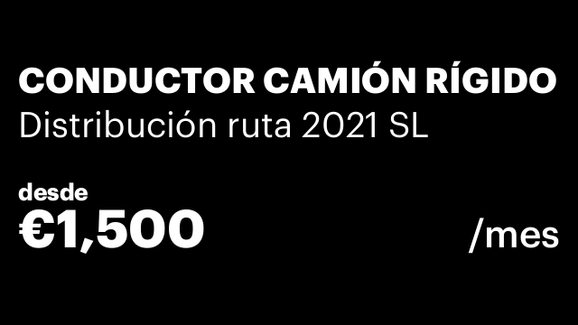CONDUCTOR CAMIÓN RÍGIDO