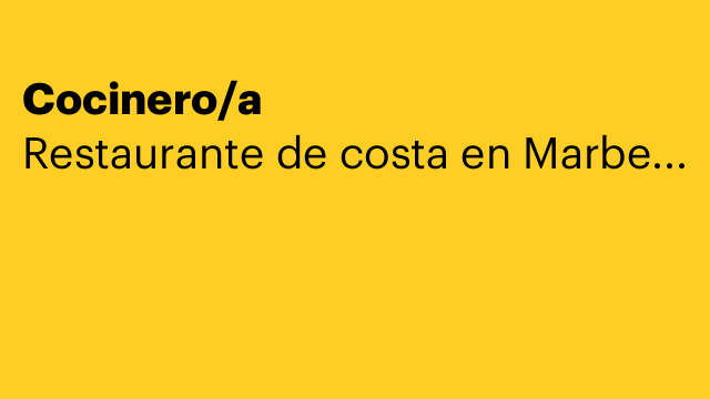 Cocinero/a