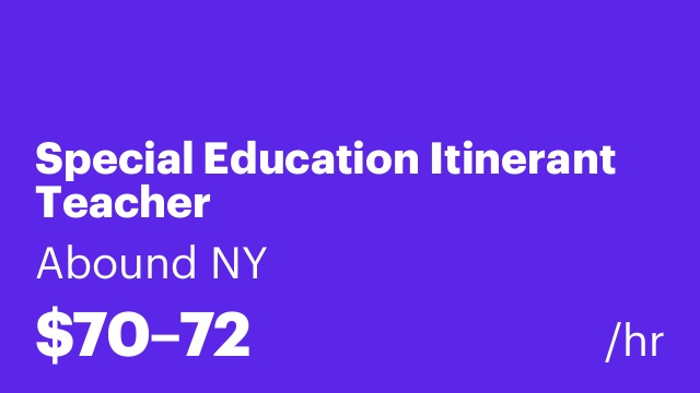Special Education Itinerant Teacher