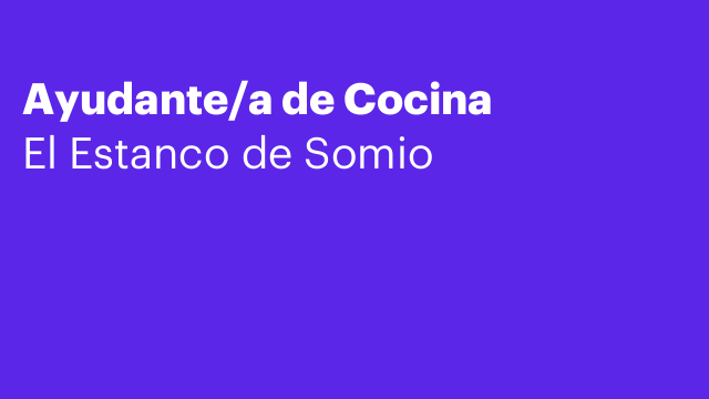 Ayudante/a de Cocina