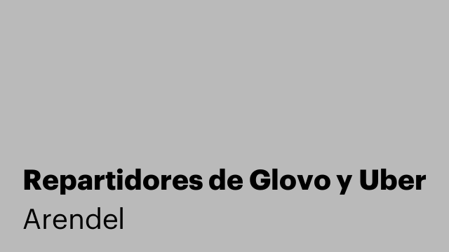 Repartidores de Glovo y Uber
