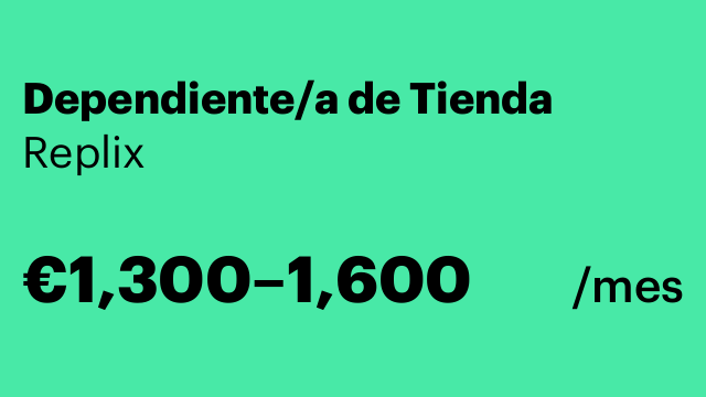 Dependiente/a de Tienda