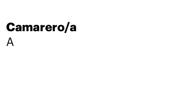 Camarero/a