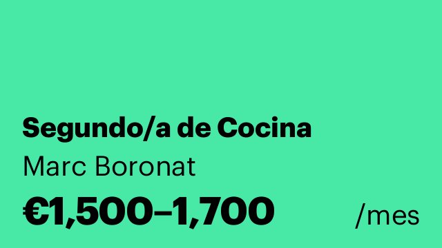 Segundo/a de Cocina