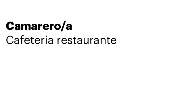 Camarero/a