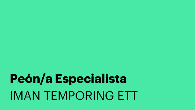 Peón/a Especialista