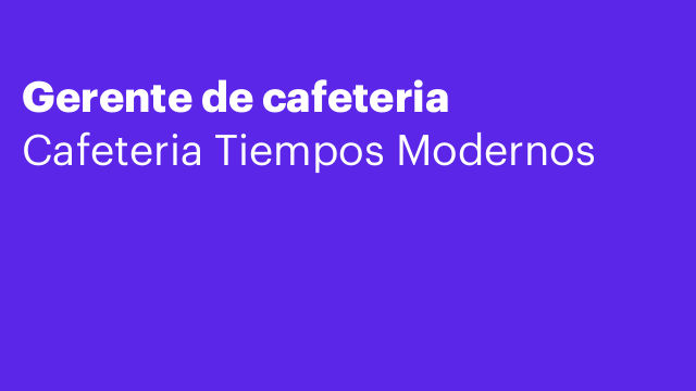 Gerente de cafeteria