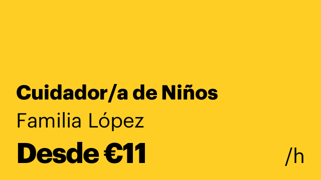 Cuidador/a de Niños