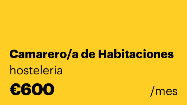 Camarero/a de Habitaciones