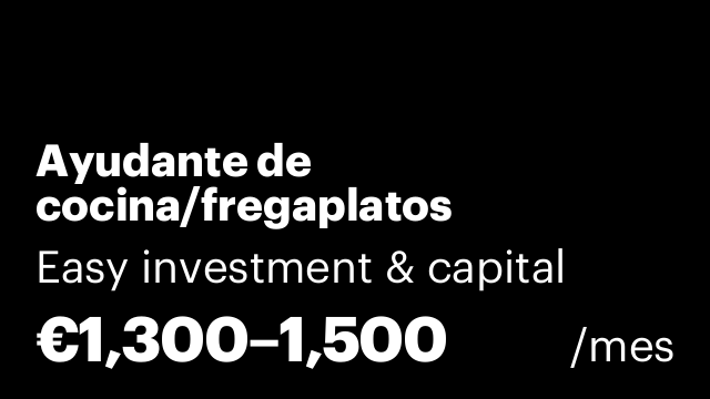 Ayudante de cocina/fregaplatos