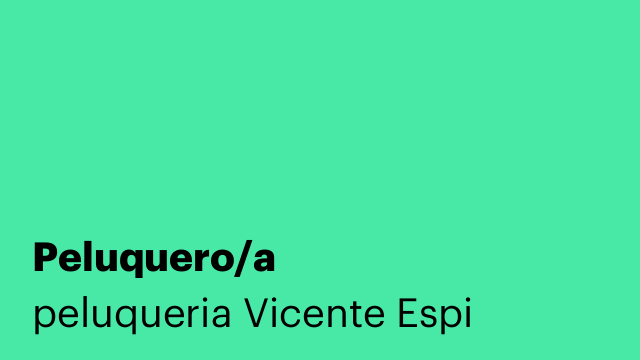 Peluquero/a