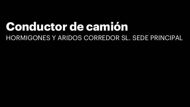 Conductor de camión