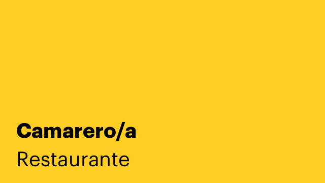 Camarero/a