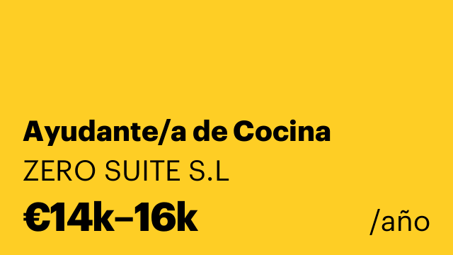 Ayudante/a de Cocina