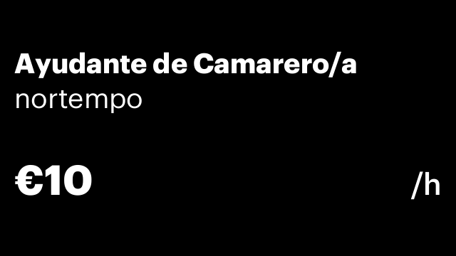 Ayudante de Camarero/a