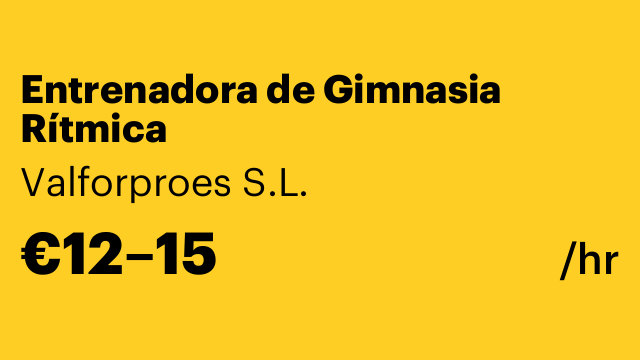 Entrenadora de Gimnasia Rítmica