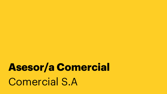 Asesor/a Comercial