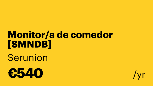 Monitor/a de comedor [SMNDB]