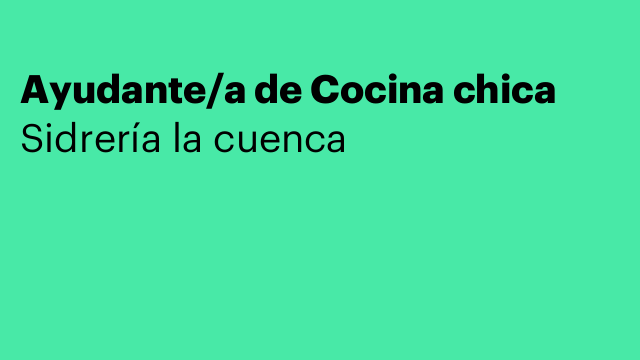 Ayudante/a de Cocina chica
