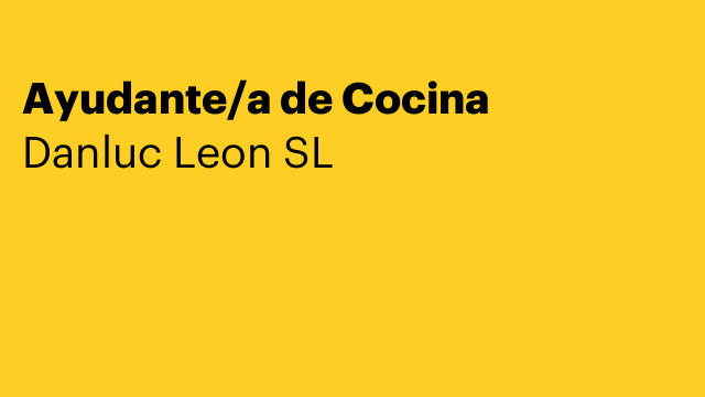 Ayudante/a de Cocina