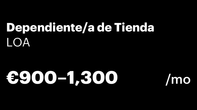 Dependiente/a de Tienda