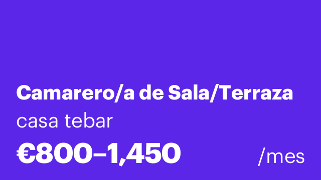 Camarero/a de Sala/Terraza