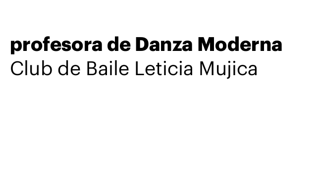 profesora de Danza Moderna
