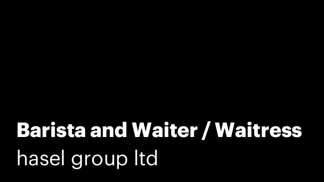 Barista and Waiter / Waitress