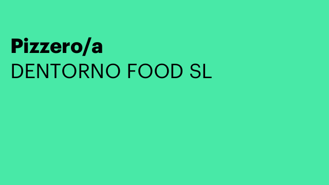 Pizzero/a