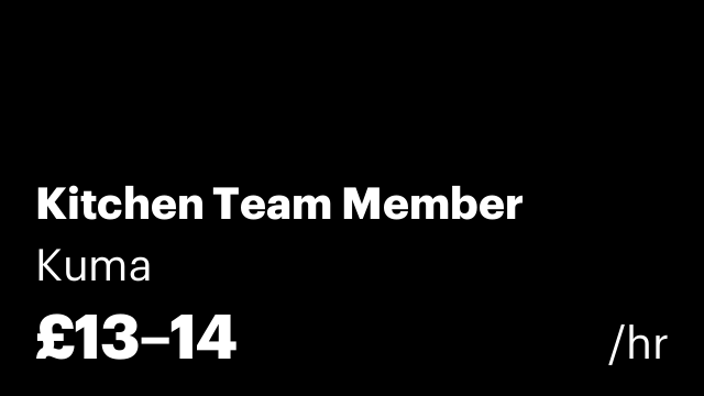Kitchen Team Member