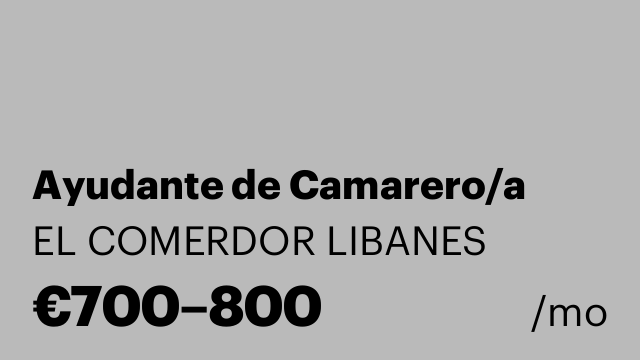 Ayudante de Camarero/a