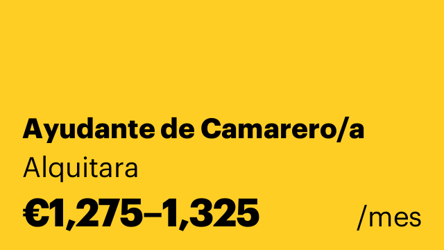 Ayudante de Camarero/a