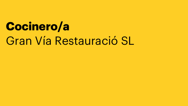Cocinero/a