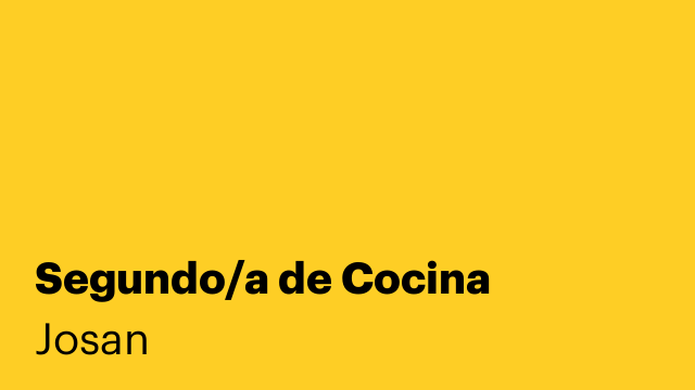 Segundo/a de Cocina