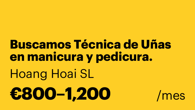 Buscamos Técnica de Uñas en manicura y pedicura.