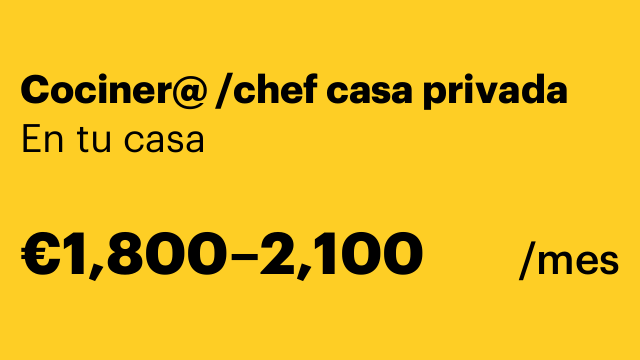Cociner@ /chef casa privada