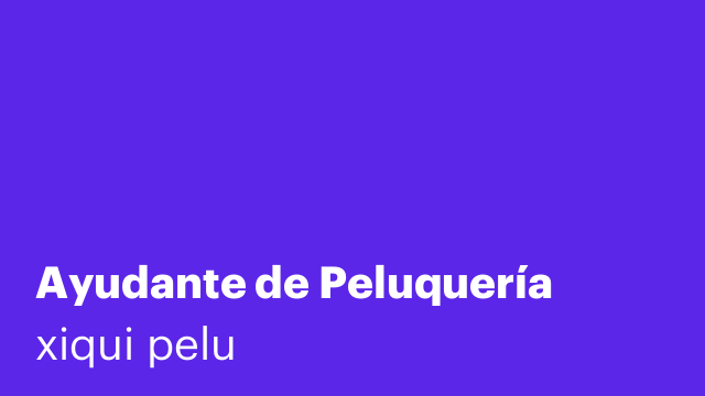 Ayudante de Peluquería