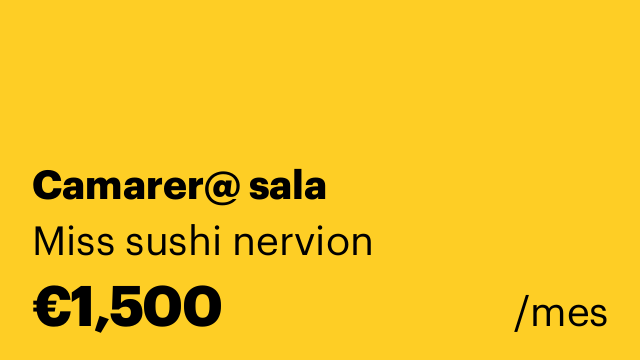 Camarer@ sala