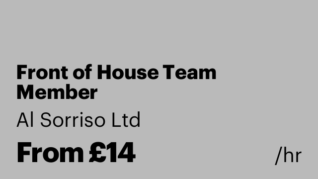 Front of House Team Member