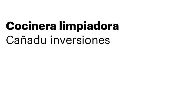 Cocinera limpiadora